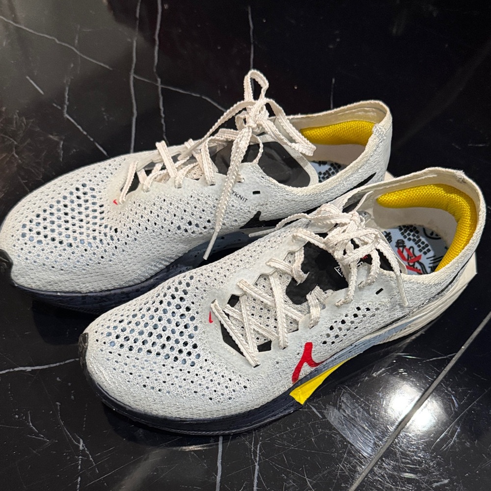 Nike White and Yellow Athletic Shoes